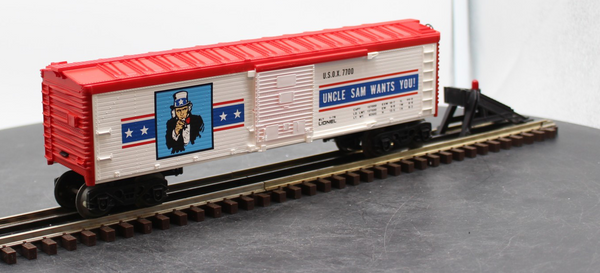 Lionel 6-7700 Uncle Sam Boxcar O SCALE Like New