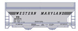 Atlas 39261 WESTERN MARYLAND 2-Bay Centerflow Hopper Gray N Scale WEATHERED AS IS Used Excellent