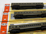 Con-Cor Set of 4 Canadian pacific Green/ Black 72 ft passenger cars HO SCALE Like New as is cosmetically