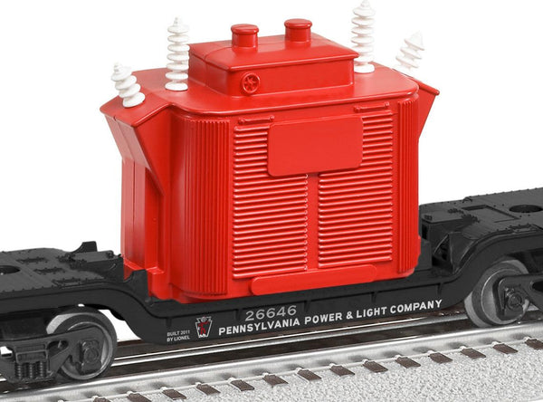 Lionel 6-26646 Pennsylvania Power & Light PPL Depressed-Center O27 Flat Car w/Transformer O SCALE Like New