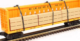 Lionel 6-16397 MILWAUKEE ROAD I Beam Flatcar  w/ lumber load Mainline #16397 O Scale Used
