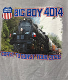 Big Boy 4014 Coast to Coast Tour 2026 Gildan XLARGE T-Shirt Limited NEW