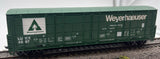 Life Like 8493 WEYERHAEUSER 60' Thrall Door Box Car Mainline HO Scale Like New