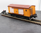 MTH Tinplate 10-3003 800 Series Box Car - Orange/Brown . O SCALE Like New Damaged Box