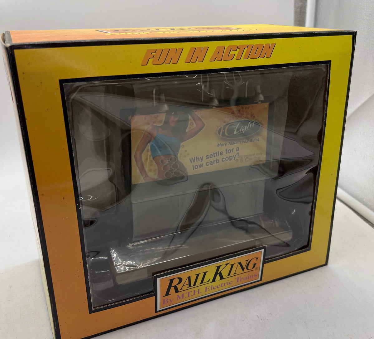 MTH Railking 30-90072 Iron City Lite Lighted Billboard Pittsburgh PA O