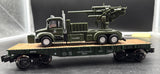Menards 279-3474 Army Flatcar W/ Army Truck & Gun O SCALE NEW