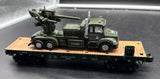 Menards 279-3474 Army Flatcar W/ Army Truck & Gun O SCALE NEW
