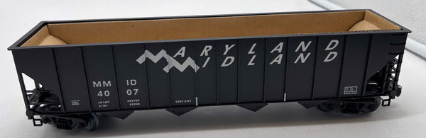 Weaver Maryland Midland U4907D High Sided Hopper 3 RL #4007 O SCALE Like New