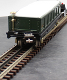 MTH Tinplate 10-1042 812 gondola car dark green with brass trim O SCALE Like New