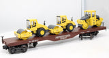 K-Line K693-1891 PRR Diecast Flatcar W/3 Diesel Rollers  O SCALE Like New