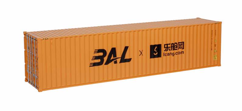 Atlas 3002581-6 BAL High-Cube Containers Orange/Black limited O Scale