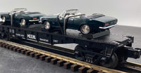 MTH Railking 30-7670 MTH Transport Flat Car w'67 Camaros O SCALE NEW