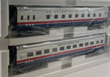 MTH Premier 20-66247 American Freedom 2-Car 70' Streamlined Slpr/Diner Passenger Set Smooth Sided O SCALE NEW