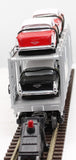 MTH Railking 30-7656 Auto Transportation Auto Carrier Flat Car - Black & Red  '57 Chevys O SCALE Like New