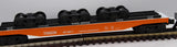 K-Line K691-8011 Timken Bulkhead flat Car with Wheel Load O SCALE Like New