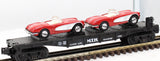 MTH Railking 30-7624 Auto Transport Flat Car MTH w/Ertl '64 Vettes #1964 O SCALE Like New