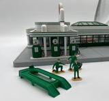 MTH 30-9101 Operating Sinclair Gas Station Building O Scale Used Damaged Box