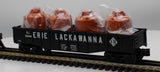Lionel 6-26649 ERIE LACKAWANNA Gondola w/ 4 Canisters O Scale Like New