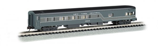 Bachmann 14355 New York Central 85' passenger car with lighted interior N scale NEW