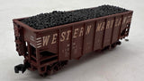 Atlas 41287 WESTERN MARYLAND 55 Ton Fishbelly Hopper Oxide Red/White N Scale WEATHERED AS IS Like New
