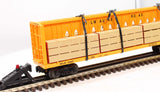 Lionel 6-16397 MILWAUKEE ROAD I Beam Flatcar  w/ lumber load Mainline #16397 O Scale Used