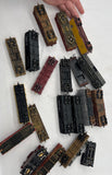 Big lot of 18 freight cars & loco--loose, broken, incomplete-- Mostly DRGW-- AS IS HOn3 Scale Used No Boxes