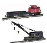Atlas 3001237 Clinchfield Crane Car AND 3001243 Clinchfield Premier Crane Car and Tender (Set of 2) O Scale limited NEW