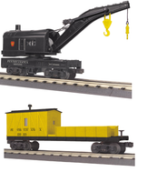 MTH 30-79568, 30-79569 Pennsylvania PRR Crane Car and Crane Tender Car (Set of 2) O Scale NEW