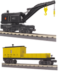 MTH 30-79568, 30-79569 Pennsylvania PRR Crane Car and Crane Tender Car (Set of 2) O Scale NEW