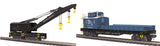 MTH Premier 20-95459 Richmond Fredericksburg & Potomac O Scale Crane Car AND 20-95460 Crane Tender