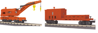 MTH 30-79573, 30-79572 CSX Crane Car and Tender Set (Set of 2 Items) O Scale NEW