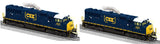 Lionel 2233052, 2233058 CSX Locomotives LEGACY SD70MAC #4553 and SUPERBASS #4558 (Set of 2) O Scale NEW