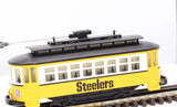 MTH Railking 30-2581 NFL - Pittsburgh Steelers Bump-n-Go Trolley O SCALE Like New