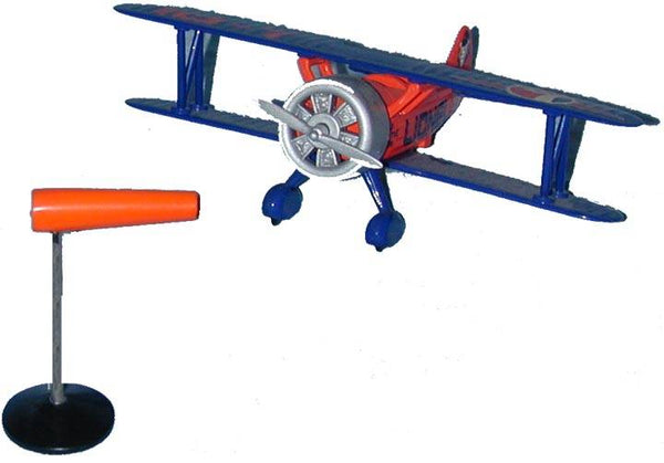 Eastwood Automobilia 424500 (Eastwood 624017 ) Lionelville Airport Set  #10, 3-Piece airport set Stearman biplane, fuel truck and metal windsock Like New