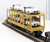 MTH Railking 30-76095 Erie Lackawanna Auto Carrier Flat Car w/(4) Pontiac Firebirds O SCALE Like New