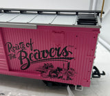 LGB 4090B  Lake George & Boulder Route of The Beavers BOXCAR PINK G SCALE Like New