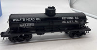 Atlas 8655-3 8,000 Gallon Tank Car Wolf's Head Oil #20650 (3 Rail) Oil City PA O SCALE Like New