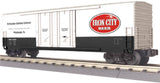 MTH Railking 30-74404 Iron City 50' Double Door Plugged Boxcar O SCALE Like New