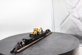 MTH 30-7606 Lines With Ertl Backhoe Semi-Scale Flat Car O SCALE Like New