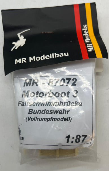 MR Models MR-87072 Motorboat 3  kit 1/87 HO SCALE NEW