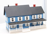 MTH Railking 30-9008 Blue 4 Country House new color ABS interior lighting fully assembled O SCALE Like New