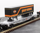 MTH Railking 30-76157 Harley-Davidson Flat Car w/40' Trailer O SCALE NEW
