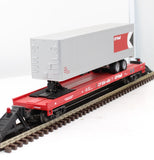 MTH Premier 20-98142 CP Rail Flat Car W/Trailer O SCALE Like New
