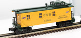 MTH Railking 30-7707 Chicago & North Western Woodsided Caboose Car Illuminated O SCALE Like New No Box
