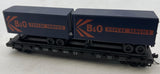 Athearn 40125 BALTMORE OHIO B&O READING FLATCAR W/ B&O TRAILERS HO SCALE Used Excellent Damaged Box