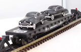 Lionel 6-17537 Flatcar with Black Touring Coupes Route 66 O Scale Like New