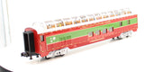 MTH Railking 30-68135 Christmas 60' Streamlined Full-Length Vista Dome Car w/LED Lights O SCALE Like New