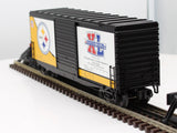 MTH Railking 30-74362 Pittsburgh Steelers 40' High Cube Box Car O SCALE Like New