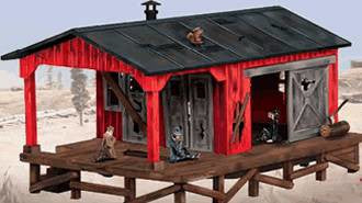 Lionel 6-14161 Smoking Hobo Shack O SCALE Used Damaged Box as is missing axe