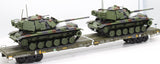 MTH Premier 20-92282C U.S. Army 60 Flat Car w/(2) M60 Tanks O SCALE Like New